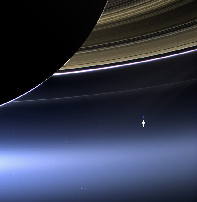 La Tierra vista desde Saturno