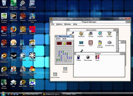 Windows 3.11 ejecutado sobre Windows Vista