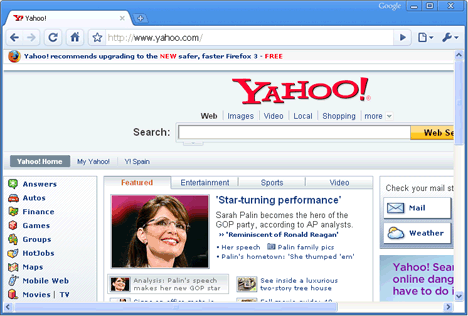 A Yahoo no le gustan Internet Explorer ni Chrome