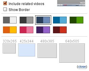 Distintos formatos para embeber los vídeos de YouTube