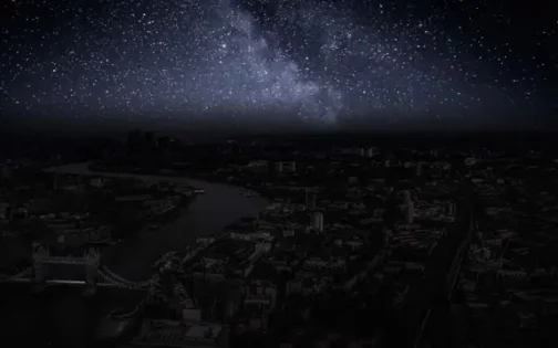 Así veríamos el cielo nocturno en las ciudades si todas las luces estuviesen apagadas