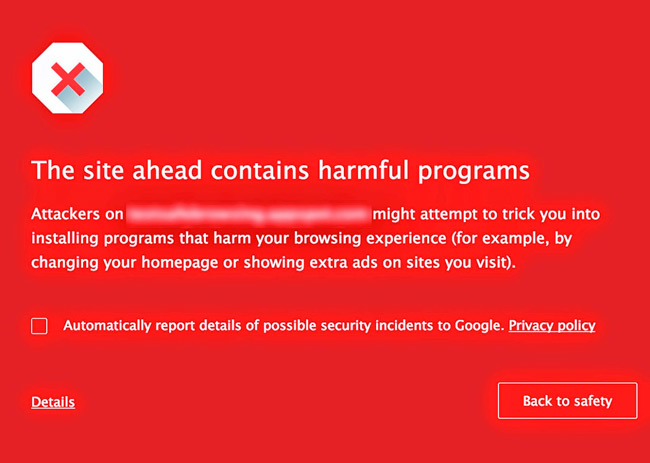 Chrome va a mostrarnos esta advertencia para evitar que descarguemos malware