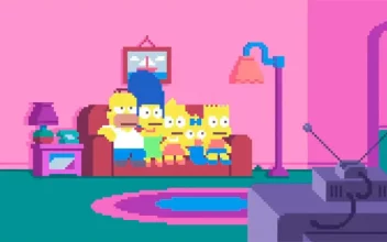 Homenaje a Los Simpson en forma de pixel art