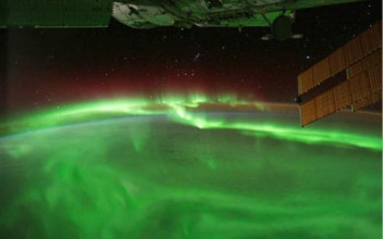 Fascinante aurora polar fotografiada desde la Estación Espacial Internacional