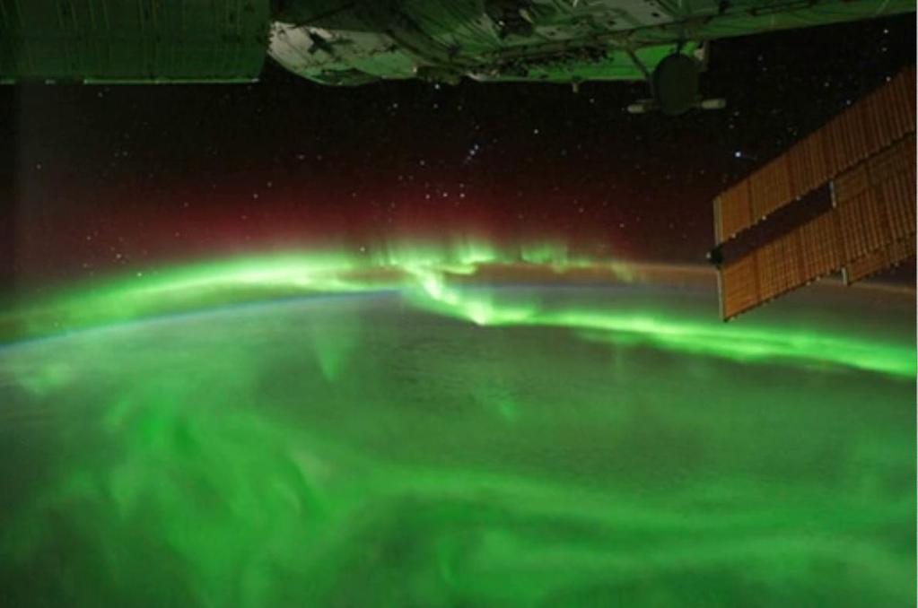 Fascinante aurora polar fotografiada desde la Estación Espacial Internacional