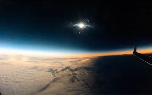 La sombra de la Luna durante un eclipse solar
