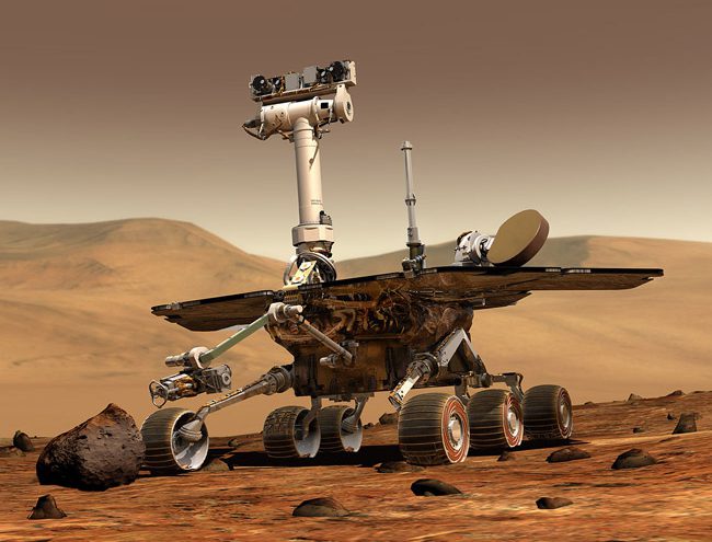 El vehículo de exploración espacial Opportunity completa una maratón en Marte