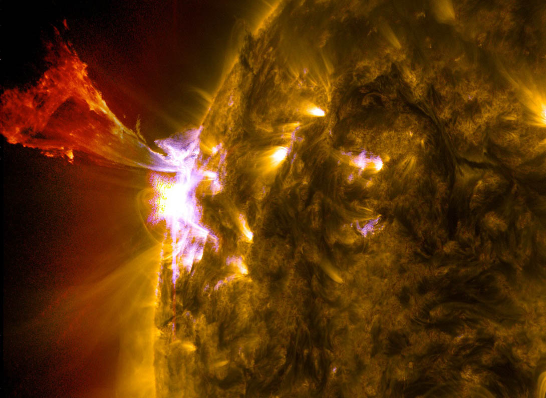 Asombrosa erupción solar captada por la NASA