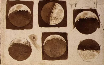 Galileo hizo estos dibujos de la Luna en 1610 tras observarla con un telescopio