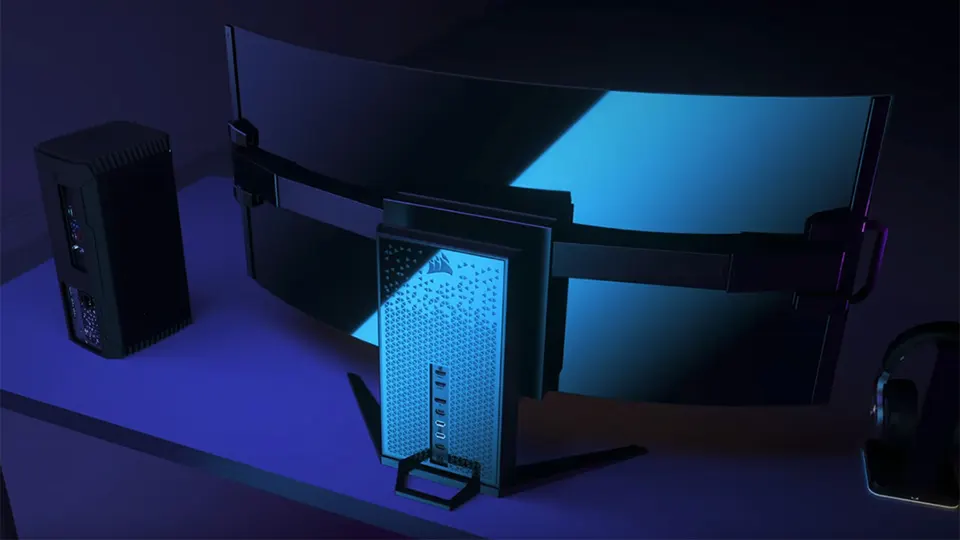 Corsair ha creado un monitor curvo plegable