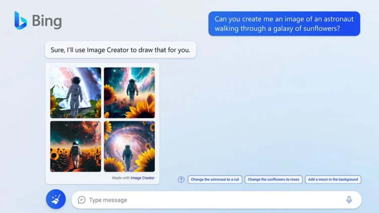 Bing Image Creator es capaz de crear imágenes a partir de descripciones