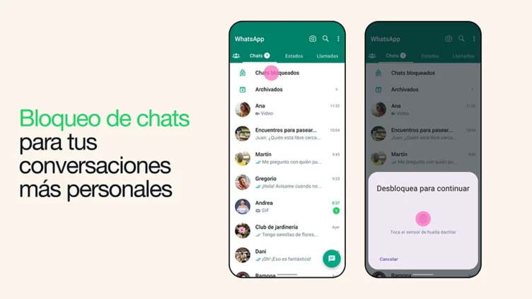 Protege tus chats en WhatsApp de miradas indiscretas