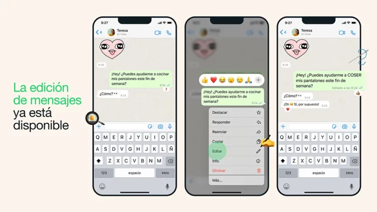 WhatsApp va a permitir, por fin, editar los mensajes enviados