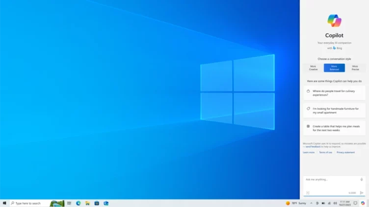 Microsoft va a llevar el asistente virtual Copilot a Windows 10