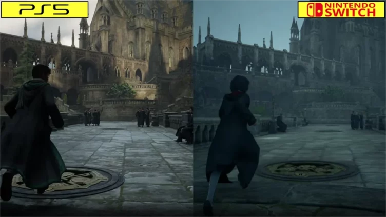 Comparación de Hogwarts Legacy en la PlayStation 5 y en la Nintendo Switch