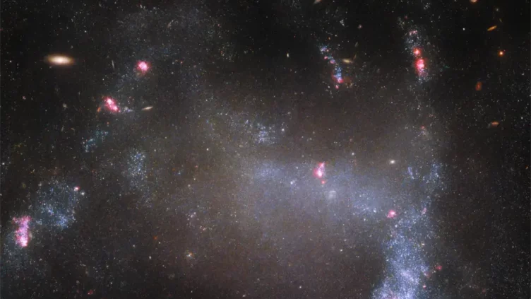 La galaxia Araña vista por el telescopio espacial Hubble