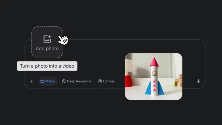 Google Gemini puede convertir ahora fotos en vídeos