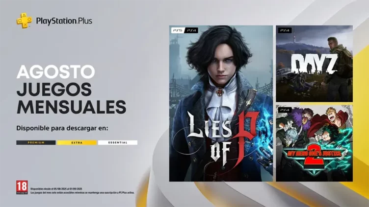 Lies of P, DayZ y My Hero One’s Justice 2 llegan a PlayStation Plus en agosto