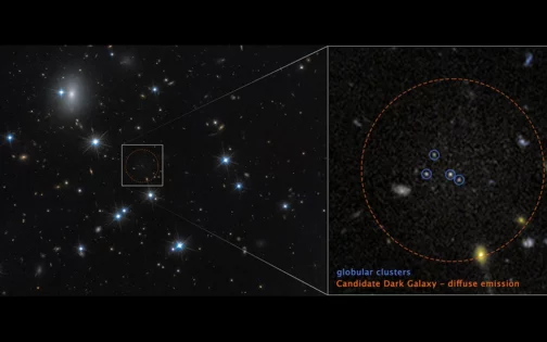 Detectada una galaxia formada casi exclusivamente por materia oscura